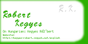 robert kegyes business card